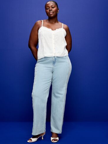 Old Navy Curvy Extra High-Waisted Scalloped Wide-Leg Jeans - Felippa in Saudi Arabia
