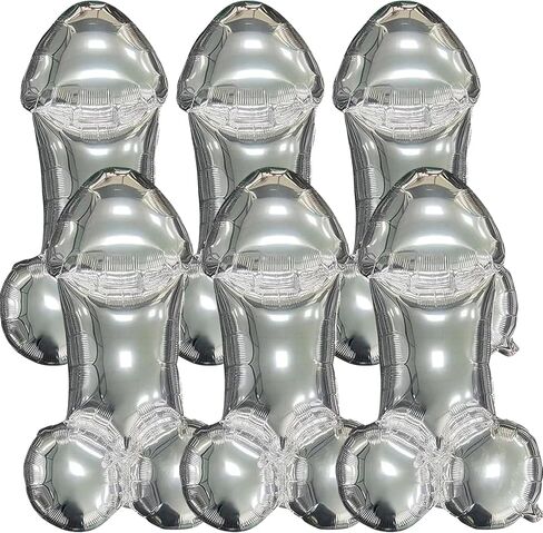 6 Pcs Bachelorette Balloons Funny Bachelorette Party Favors Decorations for Unique Party Bridal Shower and Engagement (Rose Gold) in Saudi Arabia