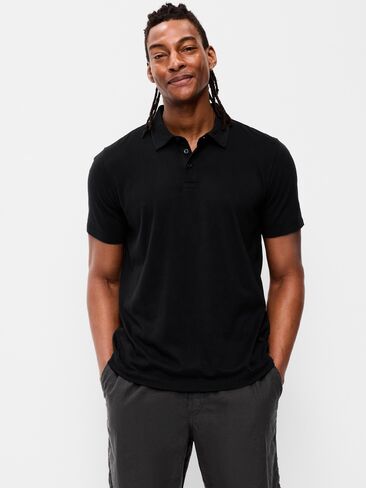 Old Navy Classic Fit Jersey Polo - BlackJack in Kuwait
