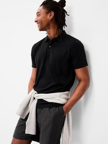Old Navy Classic Fit Jersey Polo - BlackJack in Kuwait