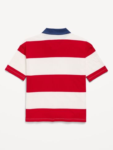 قميص بولو كبير الحجم بأكمام قصيرة للأولاد من Old Navy - أزرار حمراء in Saudi Arabia
