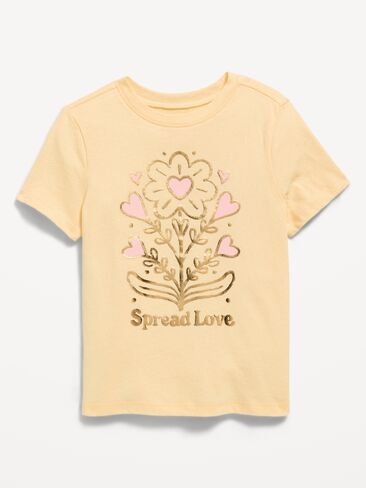 Old Navy Short-Sleeve Graphic T-Shirt for Toddler Girls - Golden Straw in Saudi Arabia