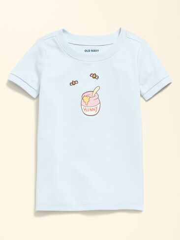 تي شيرت بيجامة Old Navy Old Navy x Disney Winnie the Pooh مناسب للأطفال الصغار والرضع - نفاث in Kuwait
