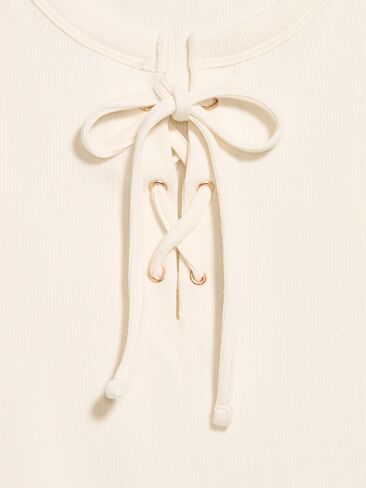 Old Navy Lace-Up Tank Top - Sea Salt in Saudi Arabia