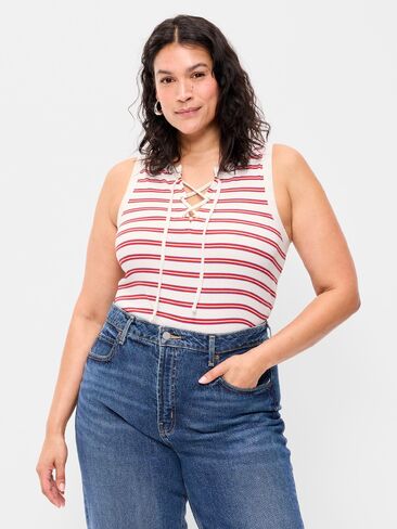 قميص بدون أكمام برباط من Old Navy - شريط أحمر وأزرق in Saudi Arabia