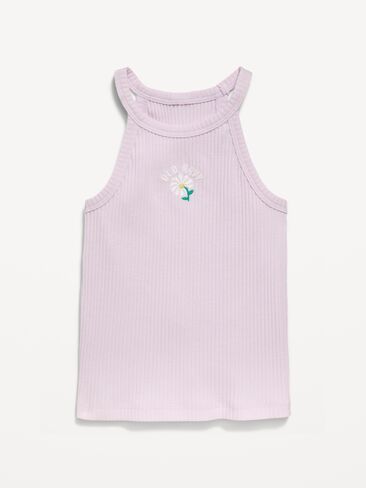 تيشيرت بدون أكمام بطبعة شعار الماركة مضلع للفتيات الصغيرات من Old Navy - ليلك ايس in Kuwait