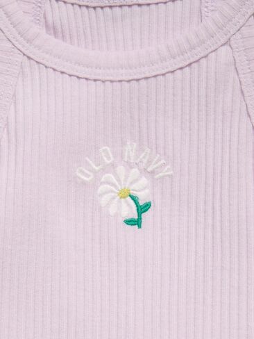 تيشيرت بدون أكمام بطبعة شعار الماركة مضلع للفتيات الصغيرات من Old Navy - ليلك ايس in Kuwait