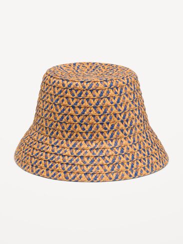Old Navy Straw Bucket Hat for Women - Navy Blue in Saudi Arabia