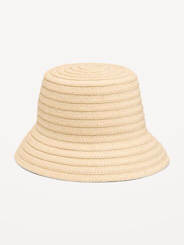 Old Navy Straw Bucket Hat for Women - Neutral in Saudi Arabia