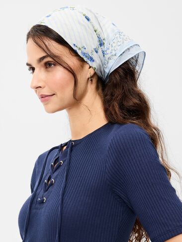 Old Navy Cotton Scarf - Blue Flower in Saudi Arabia
