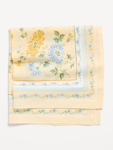 Old Navy Cotton Scarf - Yellow Floral in Saudi Arabia