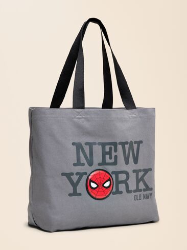 حقيبة حمل كبيرة من Old Navy Old Navy x Marvel Spider-Man - رمادي منقط in Saudi Arabia