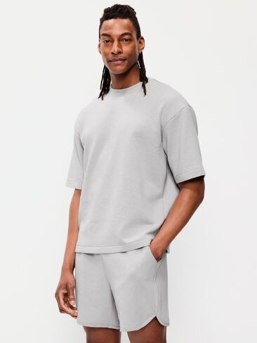 Old Navy Dynamic Fleece T-Shirt - Light Gray Heather in Saudi Arabia