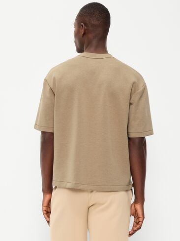 Old Navy Dynamic Fleece T-Shirt - Toasted Almond in Saudi Arabia