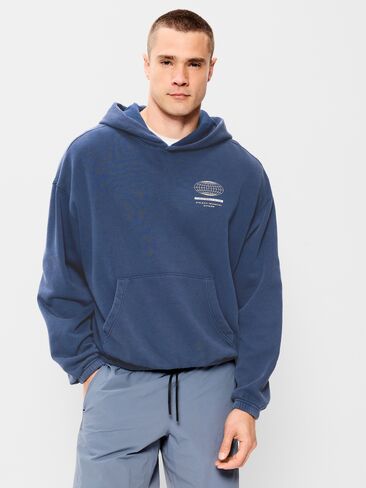 Old Navy Oversized Washed Cropped Hoodie - OBSCURE NIGHT in Saudi Arabia