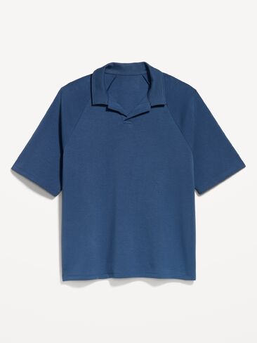 بولو Old Navy Dynamic Fleece قصير الأكمام - أزرق باسيفيك in Saudi Arabia