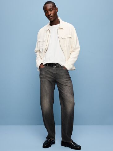 بنطال جينز Old Navy فضفاض مدمج - أسود مغسول in Kuwait
