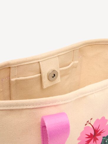Old Navy Small Graphic Tote Bag - Pink Flower in Saudi Arabia