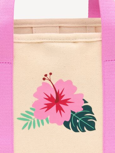 Old Navy Small Graphic Tote Bag - Pink Flower in Saudi Arabia