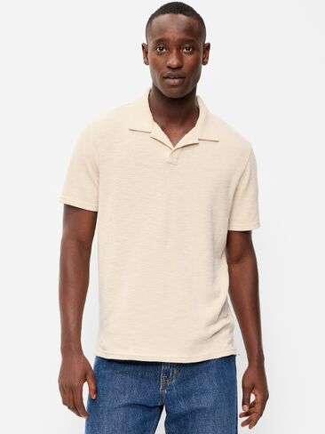 Old Navy Textured Waffle-Knit Polo - PLUCKY WISHBONE in Saudi Arabia