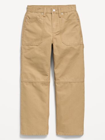 Old Navy Baggy Carpenter Utility Canvas Pants for Boys - TEAKWOOD in Saudi Arabia