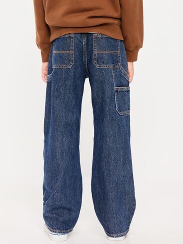 Old Navy Baggy Carpenter Utility Jeans for Boys - Dark Wash in Saudi Arabia