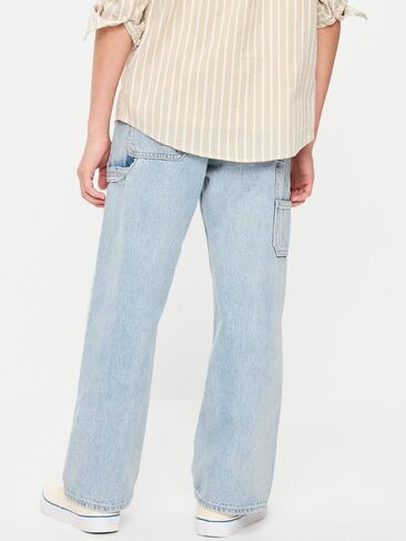 Old Navy Baggy Carpenter Utility Jeans for Boys - Light Wash in Saudi Arabia