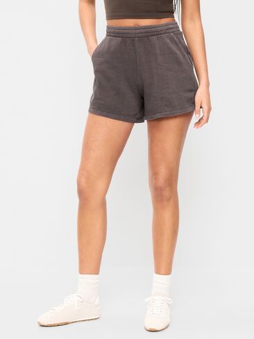 Old Navy Extra High-Waisted Sweat Shorts -- 5-inch inseam - BLACK COFFEE in Saudi Arabia