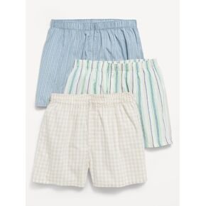 Old Navy 3-Pack Soft-Washed Boxer Shorts -- 3.5-inch inseam - Medium Blue Plaid in Kuwait