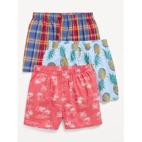 Old Navy 3-Pack Soft-Washed Boxer Shorts -- 3.5-inch inseam - Tropical in Kuwait