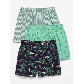 Old Navy 3-Pack Soft-Washed Boxer Shorts -- 3.5-inch inseam - Hawaiian Scenic in Kuwait