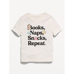 تي شيرت برسومات بأكمام قصيرة من Old Navy للفتيات الصغيرات - ملح البحر in Kuwait