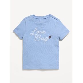 تي شيرت برسومات بأكمام قصيرة من Old Navy للفتيات الصغيرات - كيانيت in Kuwait