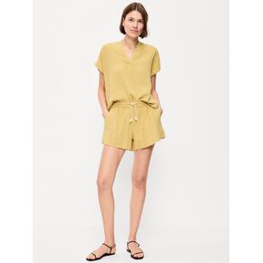 Old Navy High-Waisted Crinkle Gauze Shorts - Sandstorm in Kuwait