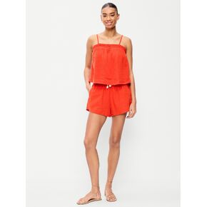 Old Navy High-Waisted Crinkle Gauze Shorts - Ornament Orange in Kuwait