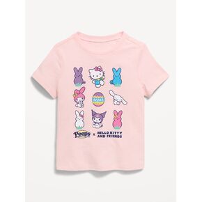تي شيرت برسومات عيد الفصح من Old Navy PEEPS® x Hello Kitty® للفتيات الصغيرات - وردي سماوي in Kuwait
