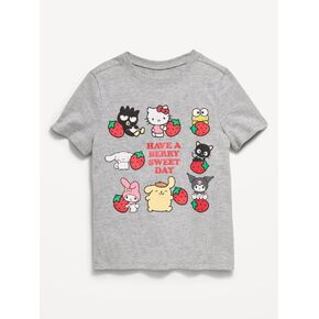 تي شيرت برسومات Old Navy Hello Kitty® للفتيات الصغيرات - رمادي منقط in Kuwait