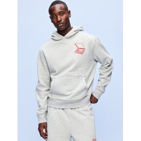 Old Navy Old Navy x Marvel Spider-Man Graphic Popover Hoodie for Adults - Heather Gray in Saudi Arabia