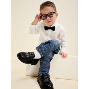 قميص البوبلين بأكمام طويلة وربطة عنق من Old Navy للأولاد الصغار - كالا ليليز in Kuwait