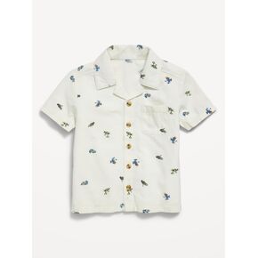 Old Navy Printed Crinkle Pocket Shirt for Toddler Boys - Succulent in Saudi Arabia