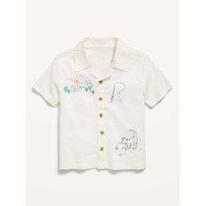 قميص مطرز بأكمام قصيرة من Old Navy للأولاد الصغار - خذ نزهة على الأقدام in Kuwait