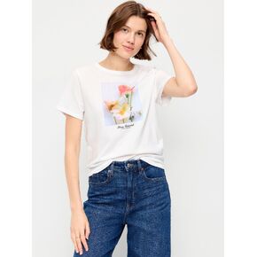 Old Navy EveryWear Crew-Neck Graphic T-Shirt - Calla Lilies in Kuwait