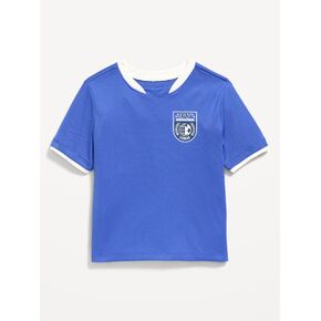 تي شيرت جيرسي لكرة القدم بأكمام قصيرة من Old Navy للأولاد الصغار - أزرق مائي in Kuwait