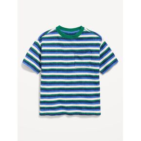 تي شيرت منسوج بأكمام قصيرة مقاس كبير من Old Navy للأولاد الصغار - أزرق مائي in Kuwait
