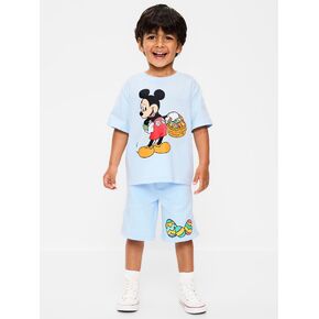 طقم تي شيرت وسروال قصير برسومات كبيرة الحجم من Old Navy Disney© Mickey Mouse للأولاد الصغار - Just Chill in Kuwait