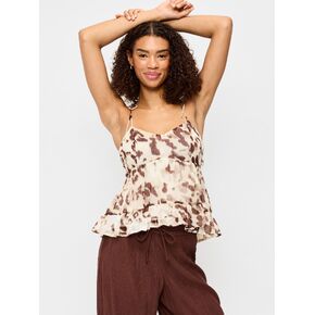 Old Navy Chiffon Semi-Sheer Tie-Strap Cami Top - Animal Print in Saudi Arabia