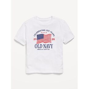 تيشيرت بأكمام قصيرة وشعار جرافيك للاولاد من Old Navy - ابيض ساطع in Kuwait