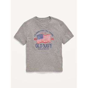 تيشيرت بأكمام قصيرة وشعار جرافيك للاولاد من Old Navy - رمادي in Kuwait
