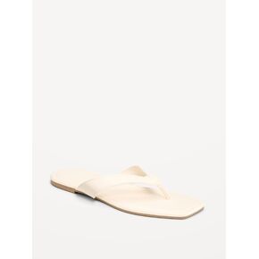 Old Navy Square-Toe Flip-Flops for Women - Bone in Kuwait