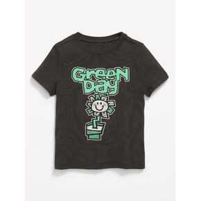 تي شيرت برسوم موسيقية مرخص للجنسين من Old Navy للأطفال الصغار - يوم أخضر in Kuwait